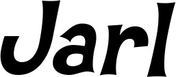Vorschau des Bootsnamens "Jarl" als Schriftzug für "Bootsbeschriftung Klassisch 23"