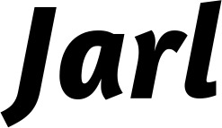 Vorschau des Bootsnamens "Jarl" als Schriftzug für "Bootsbeschriftung Kursiv 01"