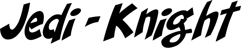 Vorschau des Bootsnamens "Jedi-Knight" als Schriftzug für "Style Klassisch 31"