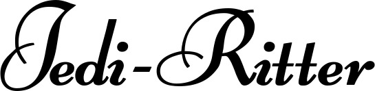 Vorschau des Bootsnamens "Jedi-Ritter" als Schriftzug für "Style Klassisch 76-A"