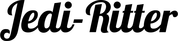 Vorschau des Bootsnamens "Jedi-Ritter" als Schriftzug für "Bootsbeschriftung Neu 60"