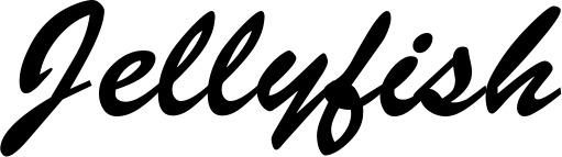 Vorschau des Bootsnamens "Jellyfish" als Schriftzug für "Bootsbeschriftung Klassisch 03"