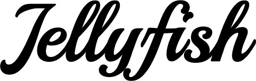 Vorschau des Bootsnamens "Jellyfish" als Schriftzug für "Style Klassisch 86"