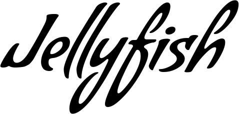 Vorschau des Bootsnamens "Jellyfish" als Schriftzug für "Bootsbeschriftung Klassisch 57"