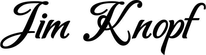 Vorschau des Bootsnamens "Jim Knopf" als Schriftzug für "Bootsbeschriftung Klassisch 50"