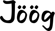 Vorschau des Bootsnamens "Jöög" als Schriftzug für "Bootsbeschriftung Klassisch 95"