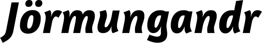 Vorschau des Bootsnamens "Jörmungandr" als Schriftzug für "Bootsbeschriftung Kursiv 01"