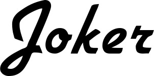 Vorschau des Bootsnamens "Joker" als Schriftzug für "Bootsbeschriftung Klassisch 66"