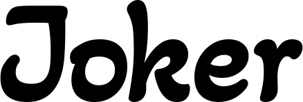 Vorschau des Bootsnamens "Joker" als Schriftzug für "Bootsbeschriftung Klassisch 103"