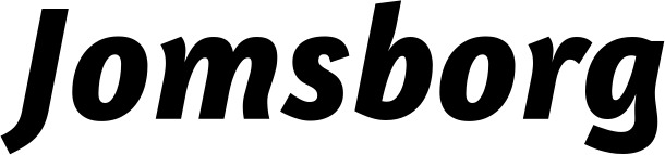 Vorschau des Bootsnamens "Jomsborg" als Schriftzug für "Bootsbeschriftung Kursiv 01"