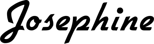 Vorschau des Bootsnamens "Josephine" als Schriftzug für "Bootsbeschriftung Klassisch 66"