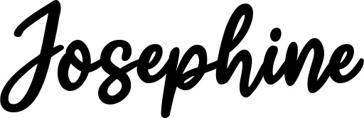 Vorschau des Bootsnamens "Josephine" als Schriftzug für "Style Klassisch 74"