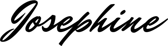 Vorschau des Bootsnamens "Josephine" als Schriftzug für "Style Klassisch 82"
