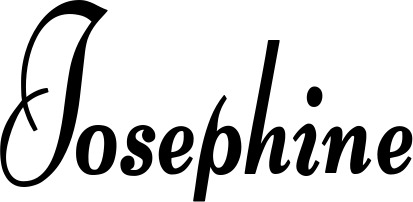Vorschau des Bootsnamens "Josephine" als Schriftzug für "Bootsbeschriftung Klassisch 76"