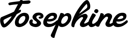 Vorschau des Bootsnamens "Josephine" als Schriftzug für "Bootsbeschriftung Klassisch 65"