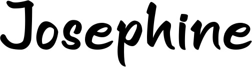 Vorschau des Bootsnamens "Josephine" als Schriftzug für "Bootsbeschriftung Klassisch 95"
