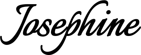 Vorschau des Bootsnamens "Josephine" als Schriftzug für "Bootsbeschriftung Klassisch 58"