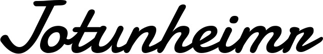 Vorschau des Bootsnamens "Jotunheimr" als Schriftzug für "Style Klassisch 61"