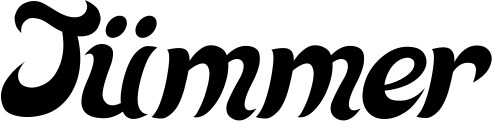 Vorschau des Bootsnamens "Jümmer" als Schriftzug für "Bootsbeschriftung Klassisch 33"