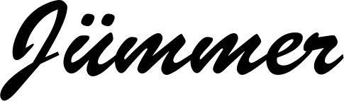 Vorschau des Bootsnamens "Jümmer" als Schriftzug für "Bootsbeschriftung Klassisch 03"