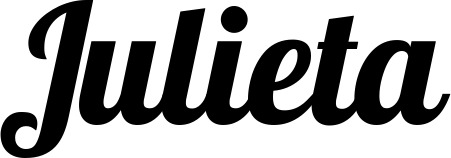 Vorschau des Bootsnamens "Julieta" als Schriftzug für "Bootsbeschriftung Neu 60"