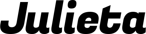 Vorschau des Bootsnamens "Julieta" als Schriftzug für "Bootsbeschriftung Kursiv 04"