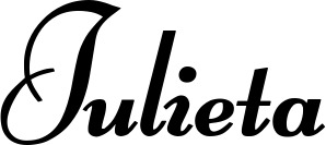 Vorschau des Bootsnamens "Julieta" als Schriftzug für "Bootsbeschriftung Klassisch 76-A"