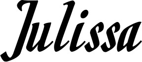 Vorschau des Bootsnamens "Julissa" als Schriftzug für "Bootsbeschriftung Klassisch 93"