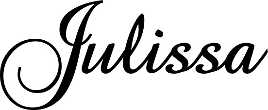 Vorschau des Bootsnamens "Julissa" als Schriftzug für "Bootsbeschriftung Klassisch 02-A"