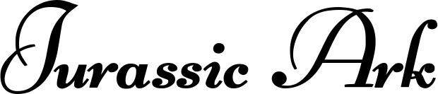 Vorschau des Bootsnamens "Jurassic Ark" als Schriftzug für "Bootsbeschriftung Klassisch 76-A"