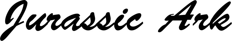Vorschau des Bootsnamens "Jurassic Ark" als Schriftzug für "Bootsbeschriftung Klassisch 03"