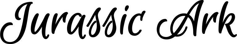 Vorschau des Bootsnamens "Jurassic Ark" als Schriftzug für "Style Klassisch 105"