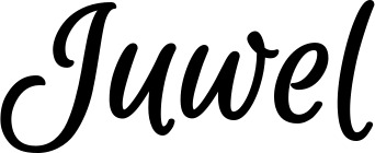 Vorschau des Bootsnamens "Juwel" als Schriftzug für "Bootsbeschriftung Klassisch 105"