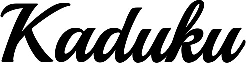 Vorschau des Bootsnamens "Kaduku" als Schriftzug für "Bootsbeschriftung Klassisch 86"