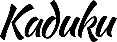 Vorschau des Bootsnamens "Kaduku" als Schriftzug für "Bootsbeschriftung Klassisch 73"