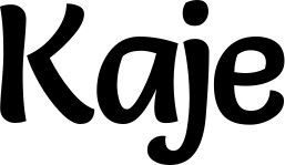 Vorschau des Bootsnamens "Kaje" als Schriftzug für "Bootsbeschriftung Klassisch 94"