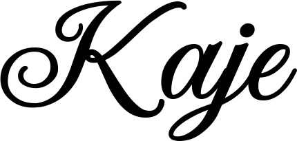 Vorschau des Bootsnamens "Kaje" als Schriftzug für "Bootsbeschriftung Klassisch 70"