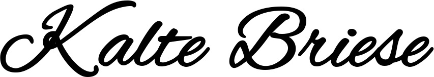 Vorschau des Bootsnamens "Kalte Briese" als Schriftzug für "Style Klassisch 35"