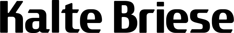 Vorschau des Bootsnamens "Kalte Briese" als Schriftzug für "Bootsbeschriftung Fett 22"