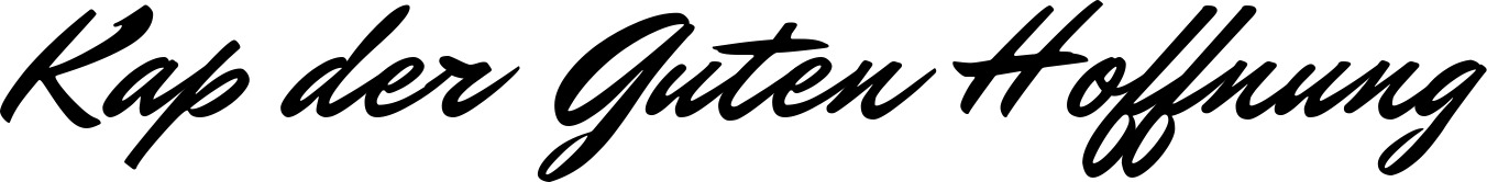 Bootsname 'Kap der Guten Hoffnung' angezeigt als 'Bootsbeschriftung Klassisch 82'