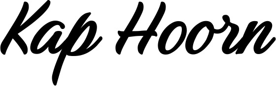 Vorschau des Bootsnamens "Kap Hoorn" als Schriftzug für "Bootsbeschriftung Klassisch 48"
