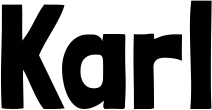 Vorschau des Bootsnamens "Karl" als Schriftzug für "Bootsbeschriftung Neu 52"