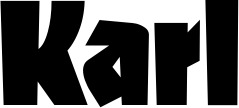 Vorschau des Bootsnamens "Karl" als Schriftzug für "Bootsbeschriftung Neu 29"