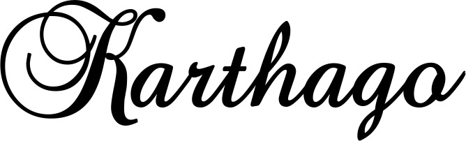 Vorschau des Bootsnamens "Karthago" als Schriftzug für "Bootsbeschriftung Klassisch 02-A"