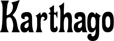 Vorschau des Bootsnamens "Karthago" als Schriftzug für "Bootsbeschriftung Neu 44"