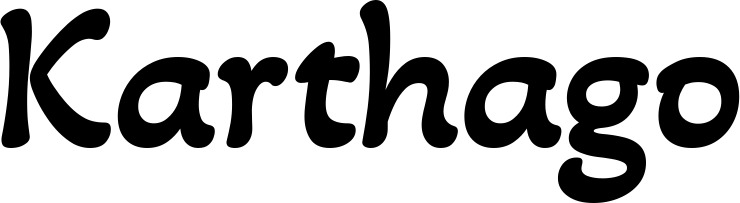 Vorschau des Bootsnamens "Karthago" als Schriftzug für "Style Klassisch 103"