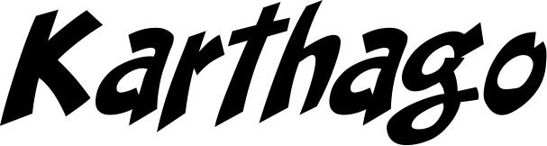 Vorschau des Bootsnamens "Karthago" als Schriftzug für "Bootsbeschriftung Klassisch 31"