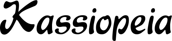 Vorschau des Bootsnamens "Kassiopeia" als Schriftzug für "Bootsbeschriftung Klassisch 15"