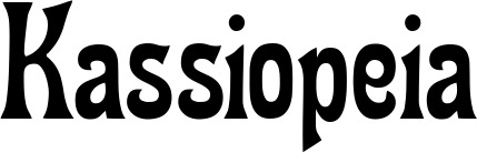 Vorschau des Bootsnamens "Kassiopeia" als Schriftzug für "Bootsbeschriftung Neu 44"