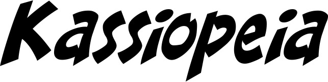 Vorschau des Bootsnamens "Kassiopeia" als Schriftzug für "Bootsbeschriftung Klassisch 31"